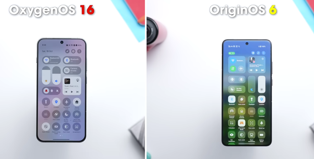 OxygenOS 16 vs OriginOS 6