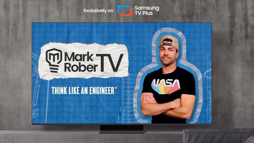 Imagen promocional del nuevo canal de Mark Rober en Samsung TV Plus