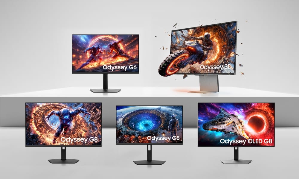 Imagen promocional de los nuevos monitores Samsung Odyssey 2026