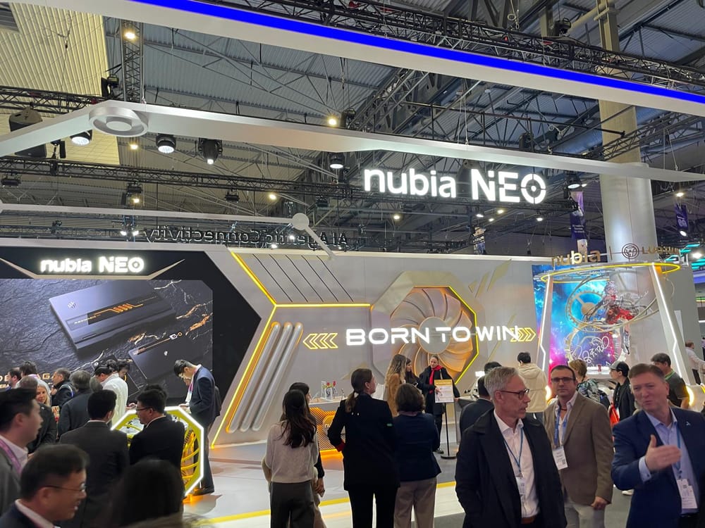 Fotografía del stand de nubia en el MWC 2026 de Barcelona