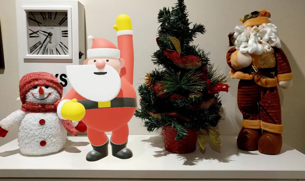 Santa Claus en realidad aumentada