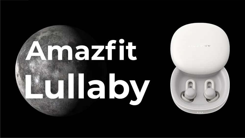 Imagen de los auriculares TWS Amazfit Zenbuds junto con el nombre en clave de Amazfit Lullaby