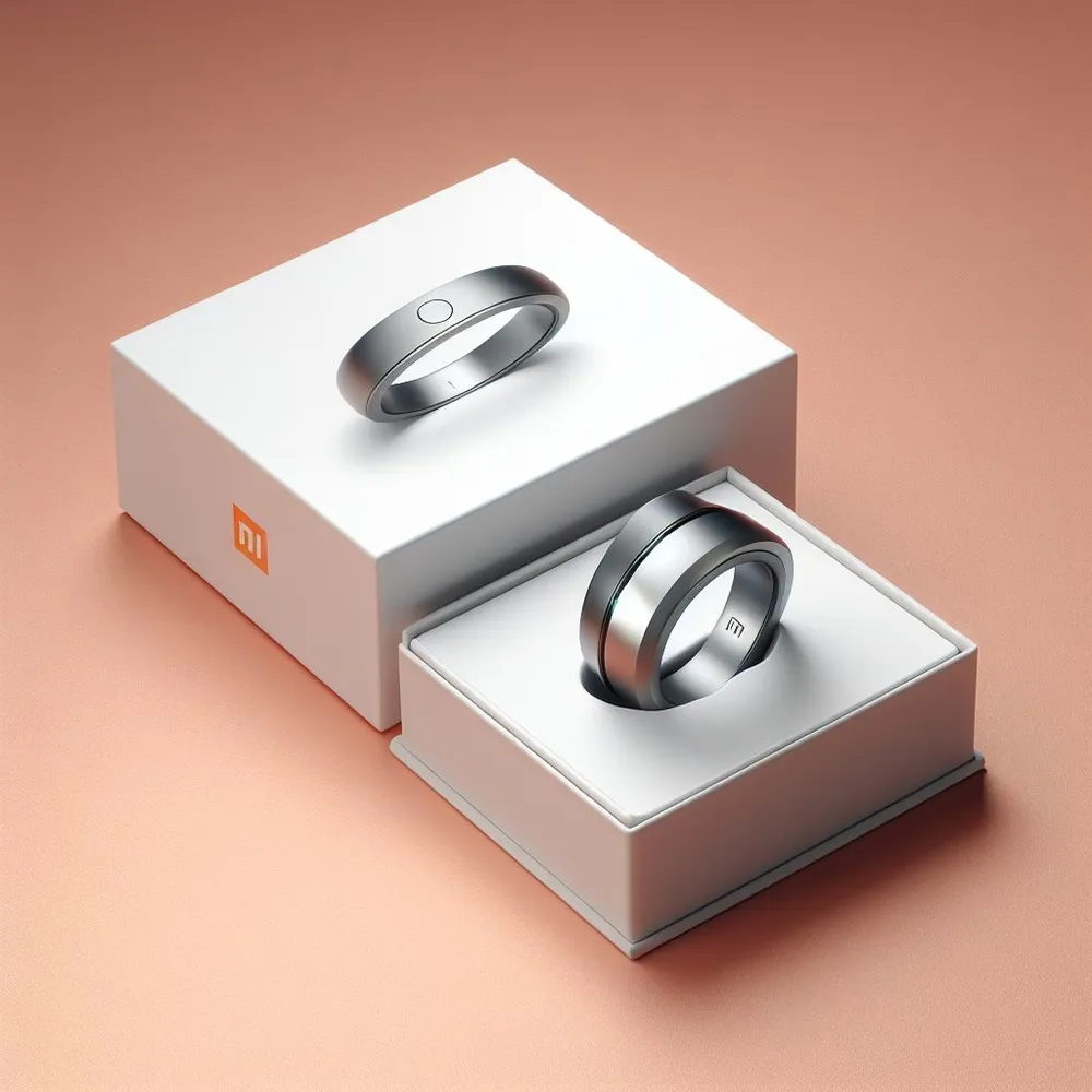 Imagen generada con el Generador de Imágenes Designer de Microsoft (IA) para representar los anillos inteligentes de Xiaomi.