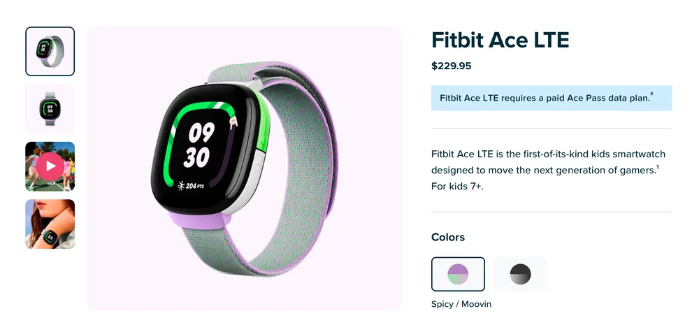 Fitbit Ace LTE
