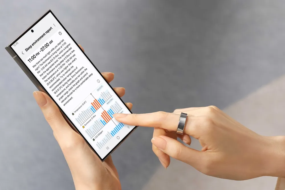 Imágenes promocionales del Samsung Galaxy Ring.