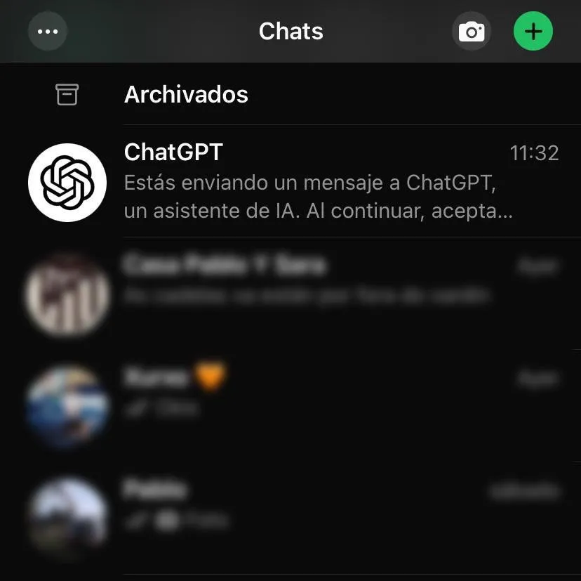 ChatGPT en WhatsApp