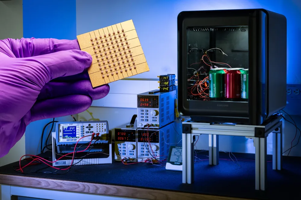 Imagen de la revolucionaria forma de refrigeración en la que Samsung esta trabajando