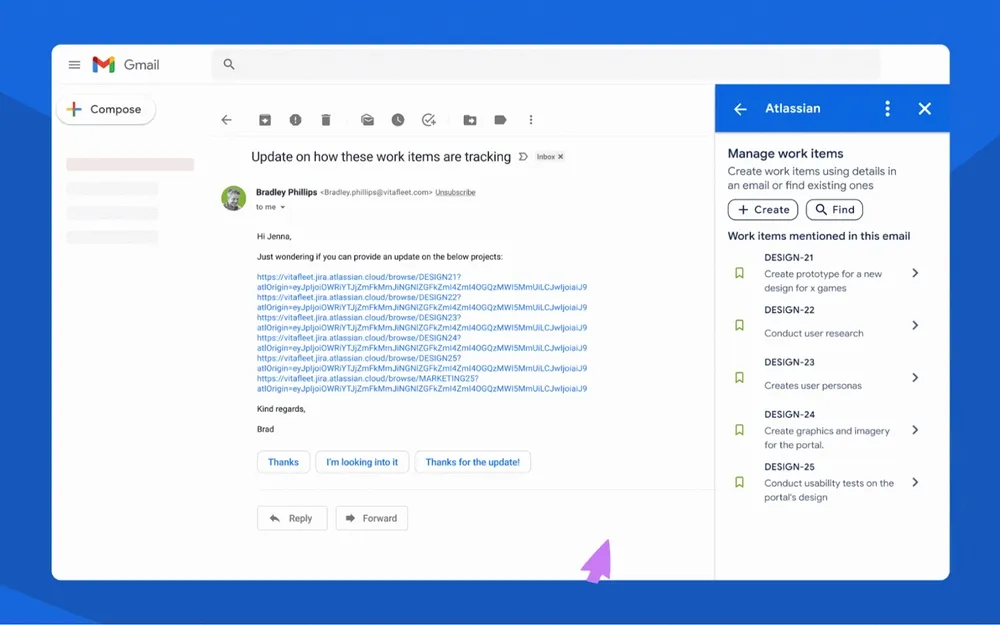 Integración de Jira y Confluence con Gmail