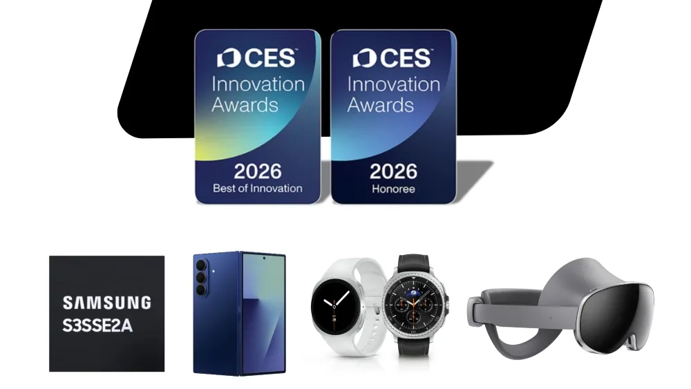 Imagen promocional de los premios CES 2026 otorgados a Samsung