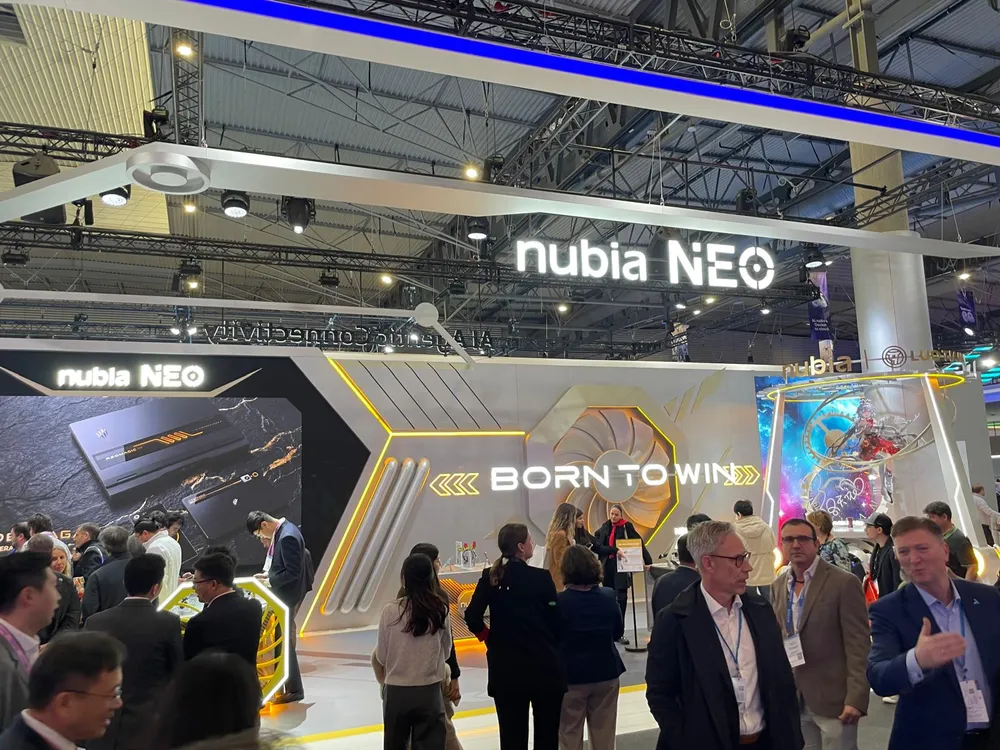 Fotografía del stand de nubia en el MWC 2026 de Barcelona