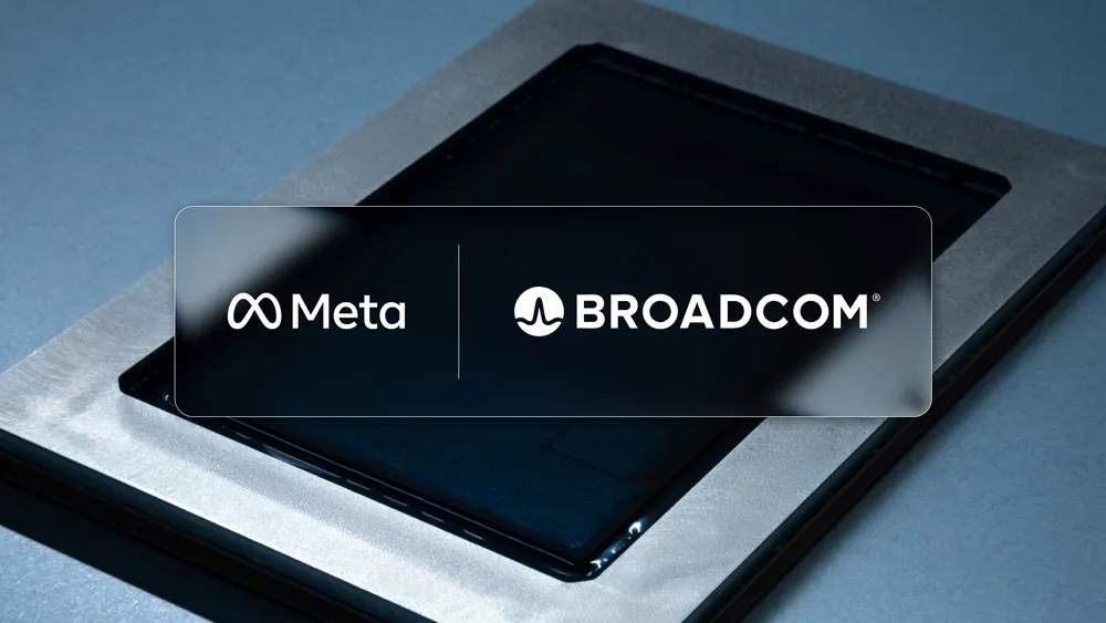 Logo de Meta y Broadcom 